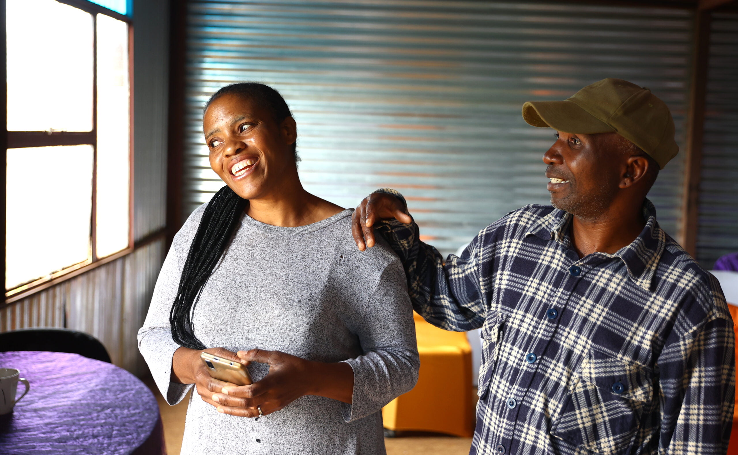 Mercy Manzini and a colleague in South Africa