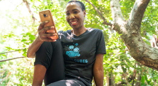 Lindiwe Masange, owner of Lee Ice Cubes, poses for a photograph in Mamelodi, Pretori, South Africa, on 11 February 2022. The Cherie Blair Foundation for Women continues to help release the potential of women entrepreneurs in low and middle income countries and close the global gender gap in entrepreneurship.