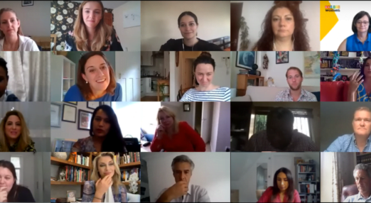 Participants in a webinar session during COVID-19