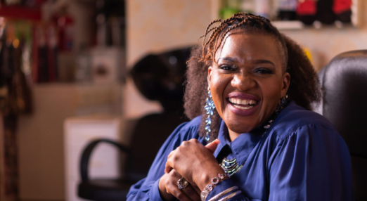 Hannah Salimu, founder of Oasis of Beauty hair salon, and HerVenture user